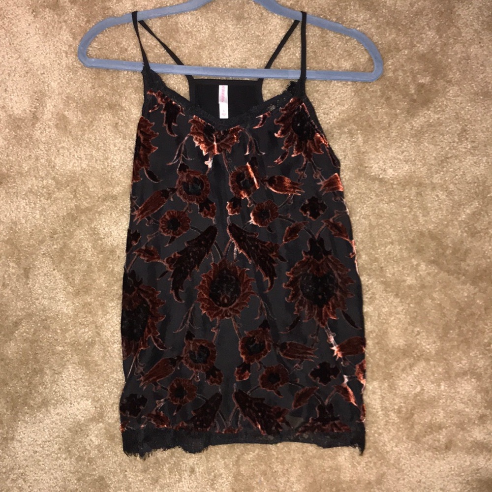 Black Floral Tank